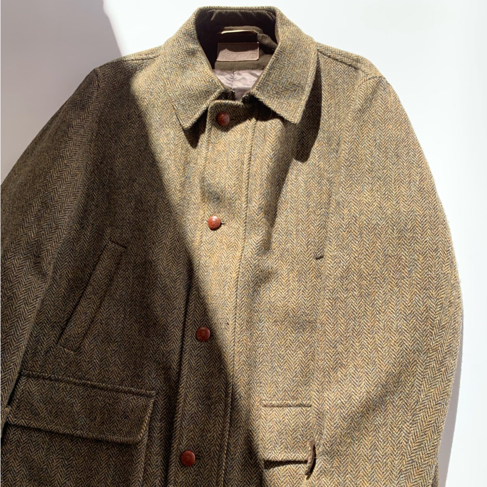 ❌SOLD❌ Vintage Harris Tweed 100% Wool Quilted Winter Jacket made for Ogilvy - Picture 16 of 16